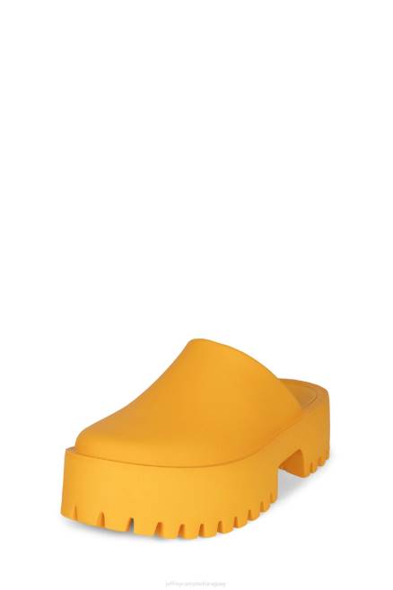 mujer obstruir Jeffrey Campbell F6JX1692 mula de tacón amarillo