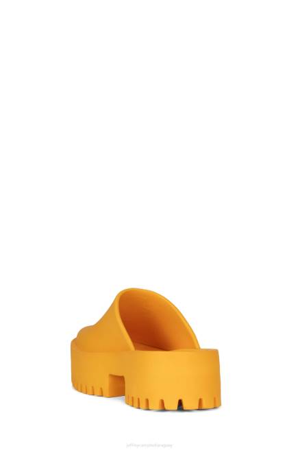 mujer obstruir Jeffrey Campbell F6JX1692 mula de tacón amarillo