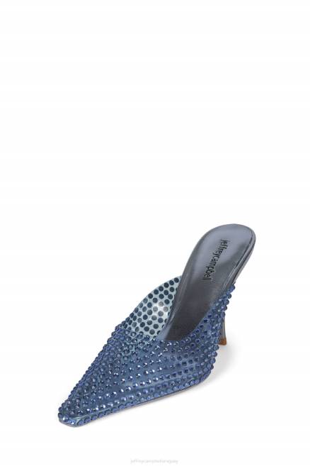 mujer romántico Jeffrey Campbell F6JX1707 mula de tacón azul claro claro