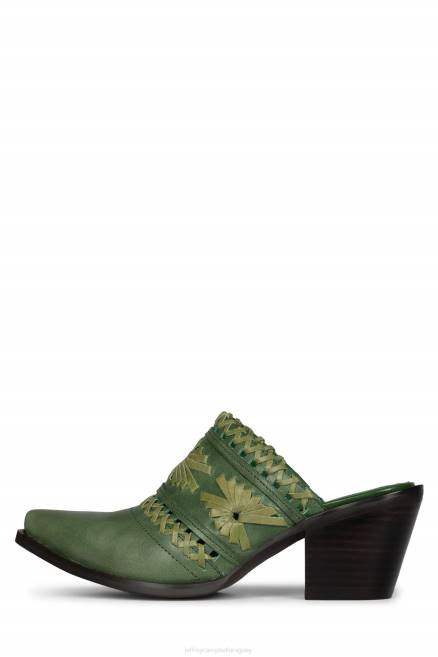 mujer teje Jeffrey Campbell F6JX1726 mula de tacón combinación verde