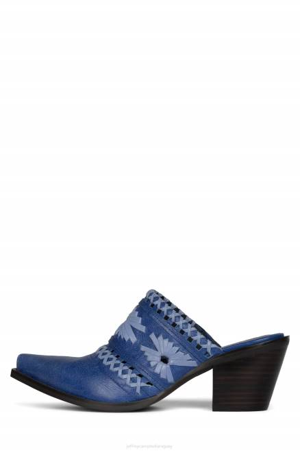 mujer teje Jeffrey Campbell F6JX1728 mula de tacón combo azul