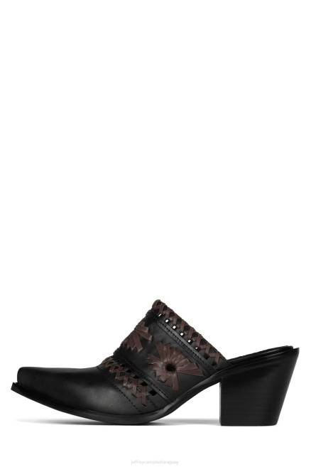 mujer teje Jeffrey Campbell F6JX1729 mula de tacón marrón oscuro