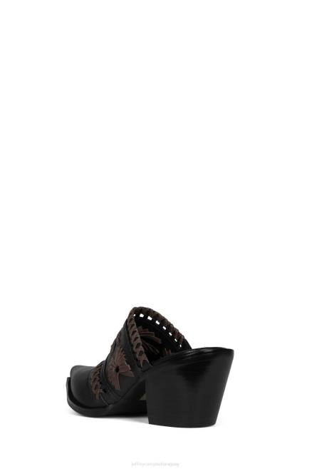 mujer teje Jeffrey Campbell F6JX1729 mula de tacón marrón oscuro