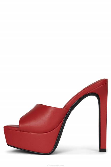 mujer va-glam Jeffrey Campbell F6JX1663 mula de tacón rojo