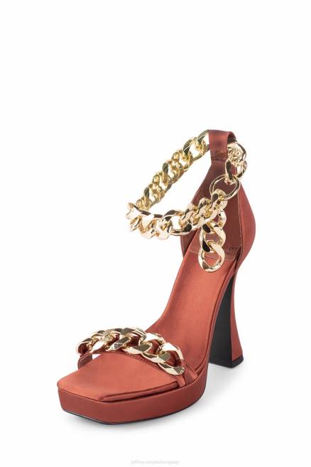 mujer Lago plateado Jeffrey Campbell F6JX1571 sandalia de tacón óxido de oro satinado