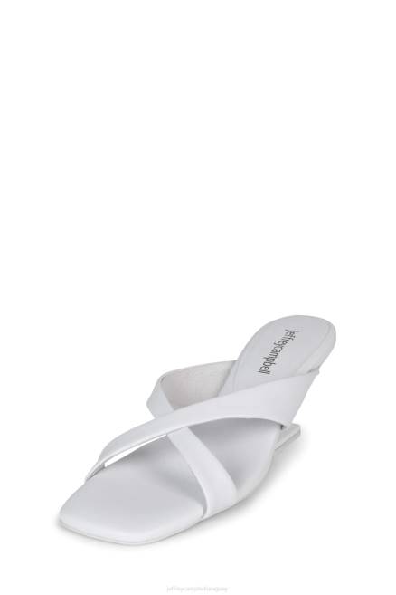 mujer a gusto Jeffrey Campbell F6JX85 sandalia de tacón blanco Blanco