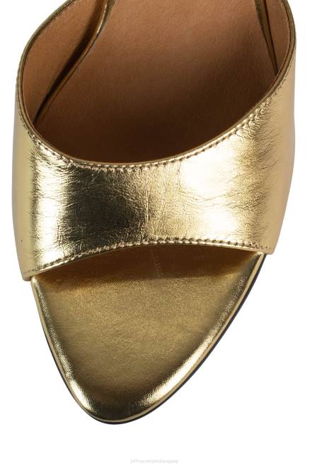 mujer agente Jeffrey Campbell F6JX105 sandalia de tacón oro metalizado