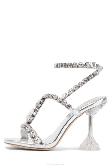 mujer anasta-lhh Jeffrey Campbell F6JX1577 sandalia de tacón plata clara