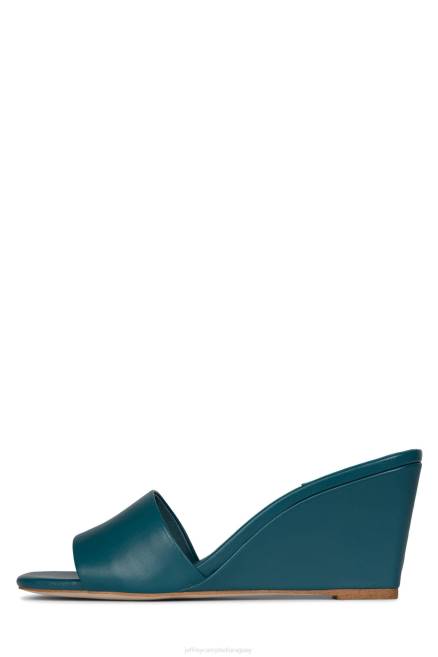 mujer apetito Jeffrey Campbell F6JX1633 sandalia de tacón verde azulado