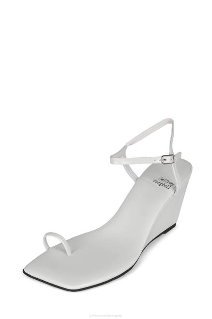 mujer apetito Jeffrey Campbell F6JX1635 sandalia de tacón blanco