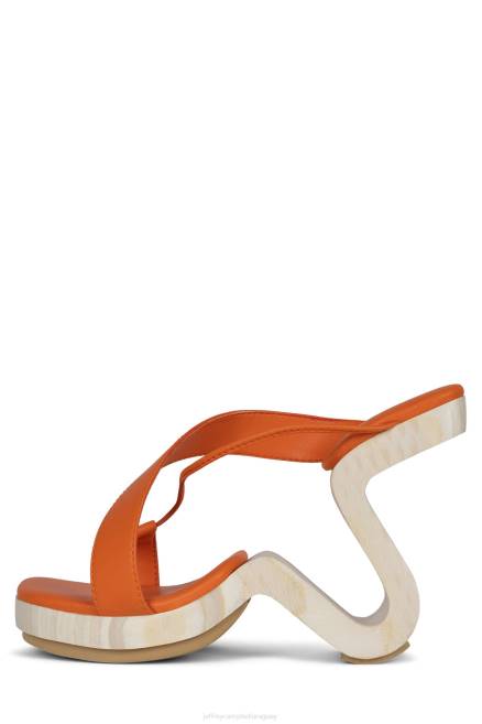 mujer arbelos Jeffrey Campbell F6JX114 sandalia de tacón naranja