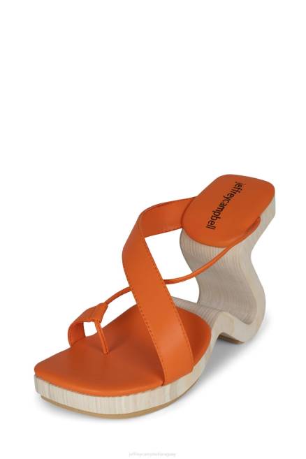 mujer arbelos Jeffrey Campbell F6JX114 sandalia de tacón naranja