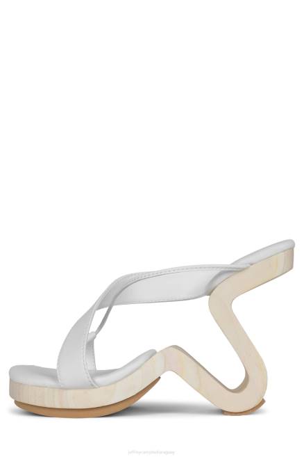 mujer arbelos Jeffrey Campbell F6JX116 sandalia de tacón blanco