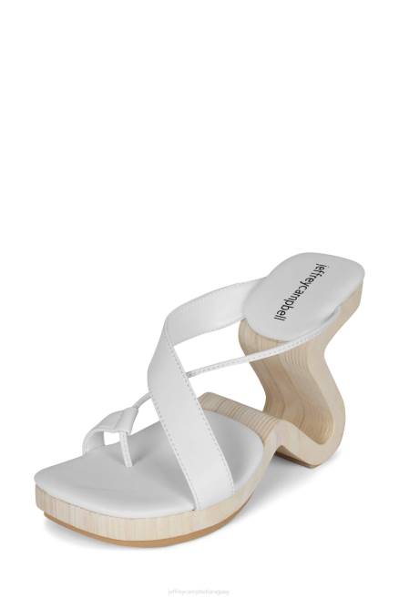 mujer arbelos Jeffrey Campbell F6JX116 sandalia de tacón blanco