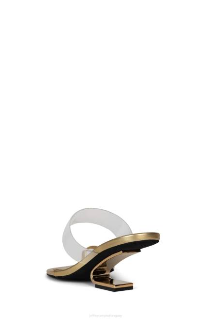 mujer calcular Jeffrey Campbell F6JX1465 sandalia de tacón oro