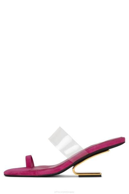 mujer calcular Jeffrey Campbell F6JX1467 sandalia de tacón ante fucsia dorado