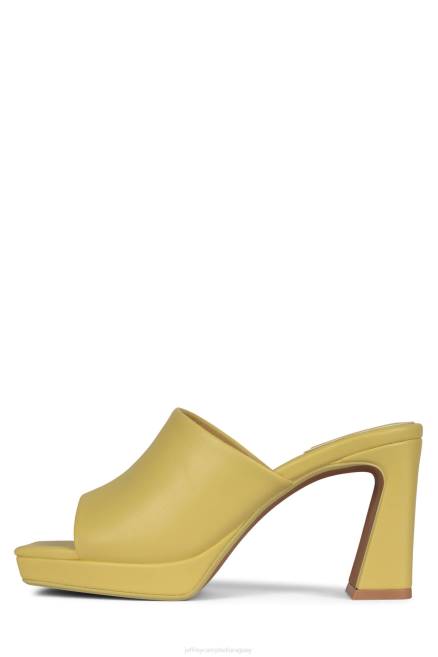 mujer caviar Jeffrey Campbell F6JX1617 sandalia de tacón amarillo claro