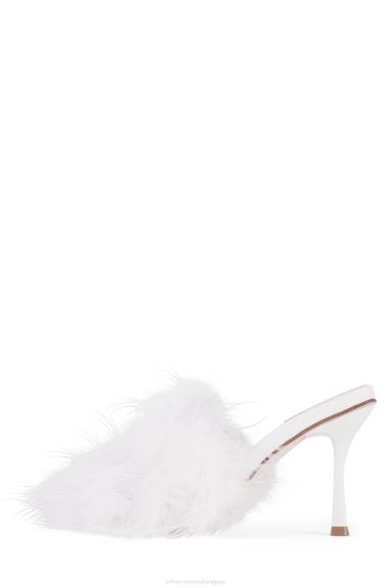 mujer chofer Jeffrey Campbell F6JX1537 sandalia de tacón combo blanco