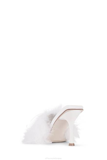 mujer chofer Jeffrey Campbell F6JX1537 sandalia de tacón combo blanco