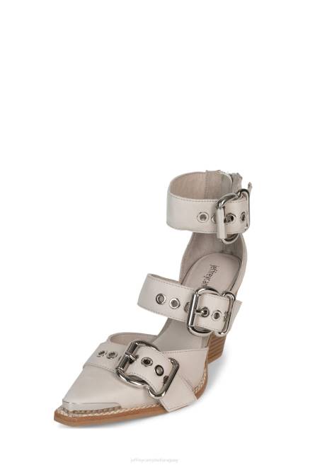 mujer emilio Jeffrey Campbell F6JX52 sandalia de tacón plata marfil