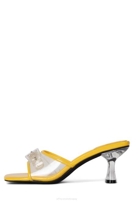 mujer endurecer Jeffrey Campbell F6JX1441 sandalia de tacón amarillo claro