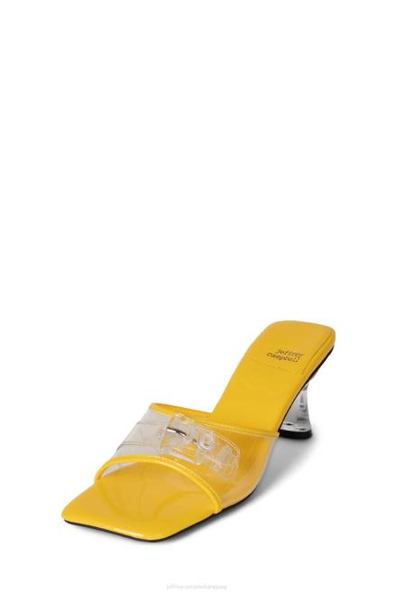 mujer endurecer Jeffrey Campbell F6JX1441 sandalia de tacón amarillo claro