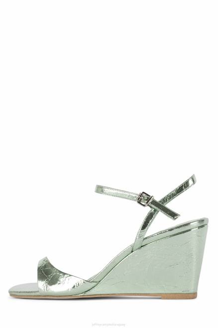 mujer entrada Jeffrey Campbell F6JX1564 sandalia de tacón menta metalizada