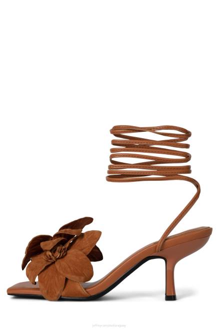 mujer esencia Jeffrey Campbell F6JX128 sandalia de tacón gamuza bronceada