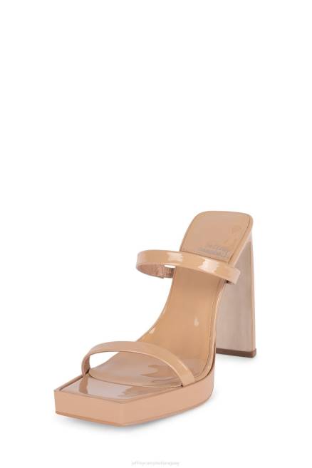 mujer estafador Jeffrey Campbell F6JX1541 sandalia de tacón patente desnuda polvorienta