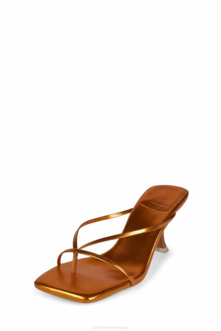 mujer flexx Jeffrey Campbell F6JX1587 sandalia de tacón naranja metalizado