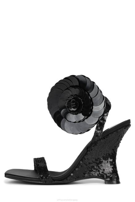 mujer florida Jeffrey Campbell F6JX1549 sandalia de tacón lentejuelas negras
