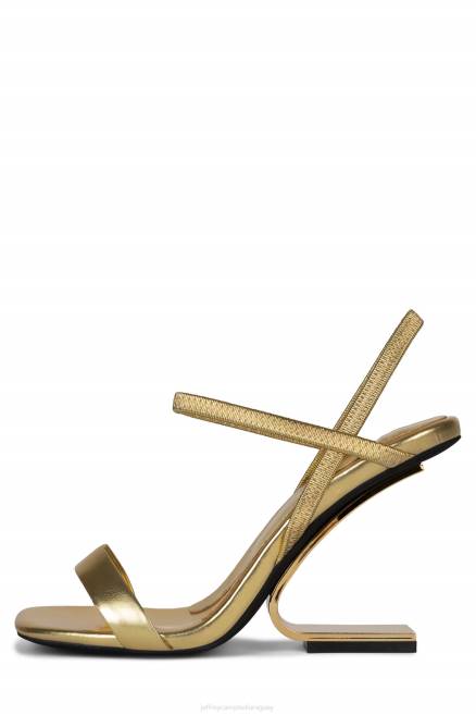 mujer geométrico Jeffrey Campbell F6JX1518 sandalia de tacón oro oro
