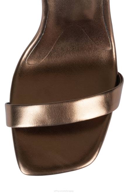 mujer geométrico Jeffrey Campbell F6JX1519 sandalia de tacón bronce bronce