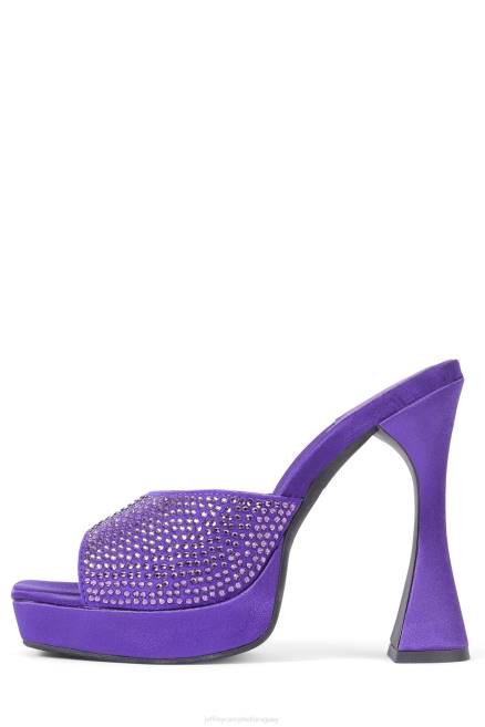 mujer hollywoodj Jeffrey Campbell F6JX1567 sandalia de tacón morado satinado morado