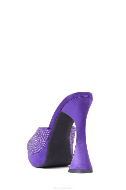 mujer hollywoodj Jeffrey Campbell F6JX1567 sandalia de tacón morado satinado morado