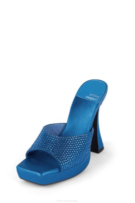 mujer hollywoodj Jeffrey Campbell F6JX1568 sandalia de tacón azul brillante azul satinado