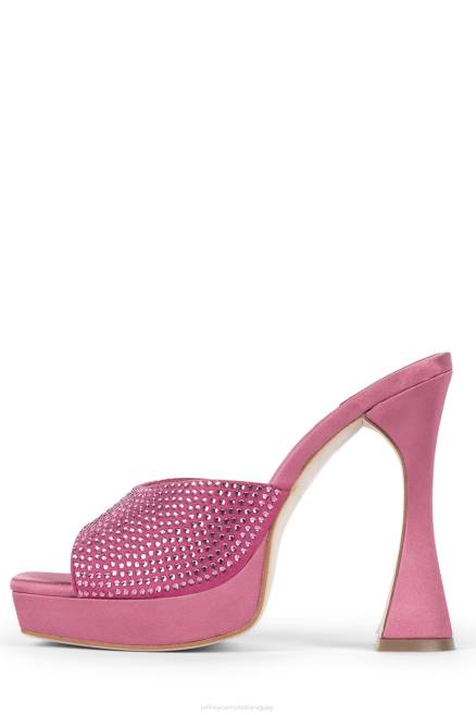 mujer hollywoodj Jeffrey Campbell F6JX1569 sandalia de tacón rosa fuerte rosa satinado