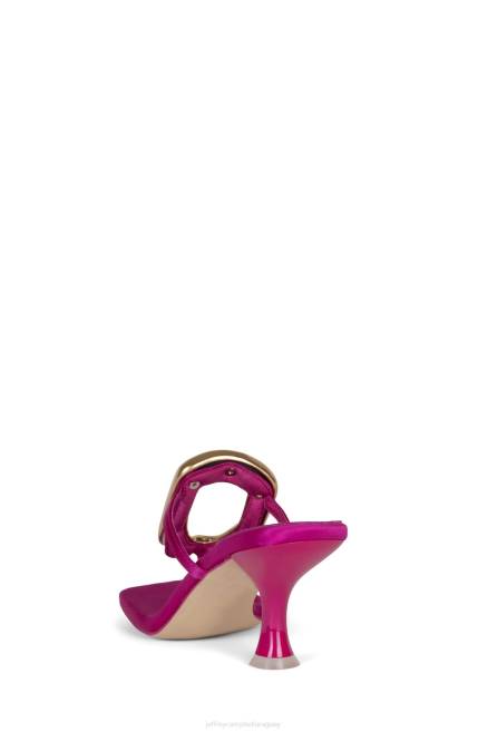 mujer linq-up Jeffrey Campbell F6JX1494 sandalia de tacón oro satinado fucsia