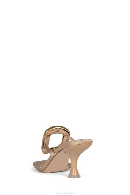 mujer linq-up Jeffrey Campbell F6JX1497 sandalia de tacón oro satinado natural