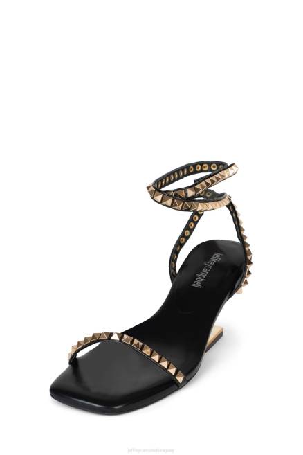 mujer luxor-lb Jeffrey Campbell F6JX1419 sandalia de tacón oro negro