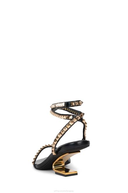 mujer luxor-lb Jeffrey Campbell F6JX1419 sandalia de tacón oro negro