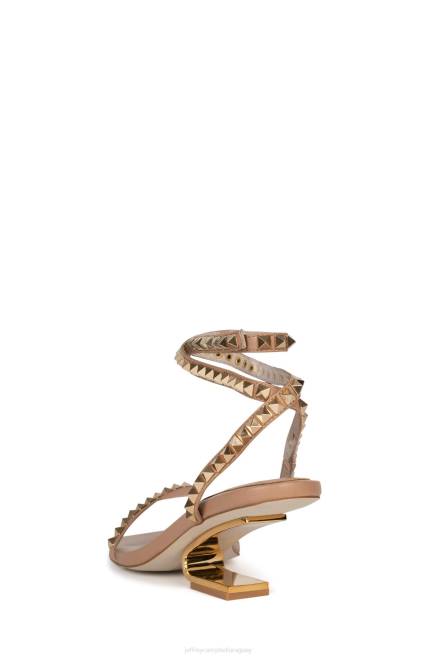 mujer luxor-lb Jeffrey Campbell F6JX1420 sandalia de tacón oro beis