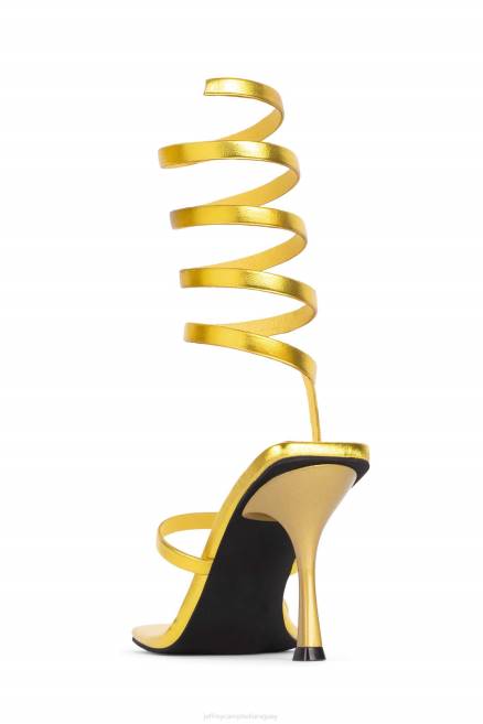 mujer luzia Jeffrey Campbell F6JX1558 sandalia de tacón oro metalizado