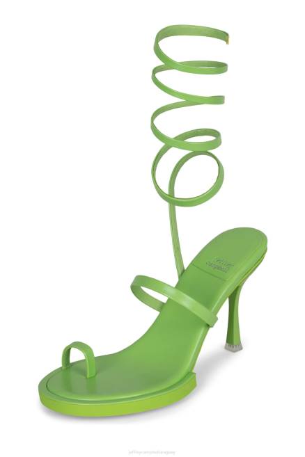 mujer luzia-rt Jeffrey Campbell F6JX1582 sandalia de tacón verde brillante