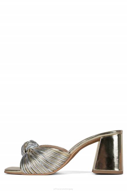 mujer melonger-2 Jeffrey Campbell F6JX1646 sandalia de tacón oro plateado