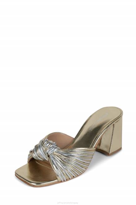 mujer melonger-2 Jeffrey Campbell F6JX1646 sandalia de tacón oro plateado