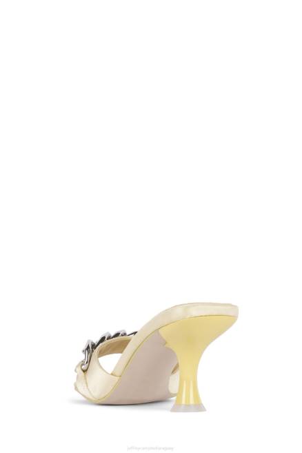 mujer mr-big-ch Jeffrey Campbell F6JX1574 sandalia de tacón amarillo pastel plata satinada