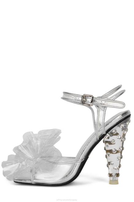 mujer no-2-presumir Jeffrey Campbell F6JX1499 sandalia de tacón plata clara