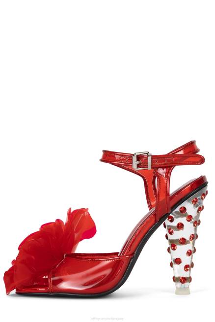 mujer no-2-presumir Jeffrey Campbell F6JX1500 sandalia de tacón rojo claro rojo