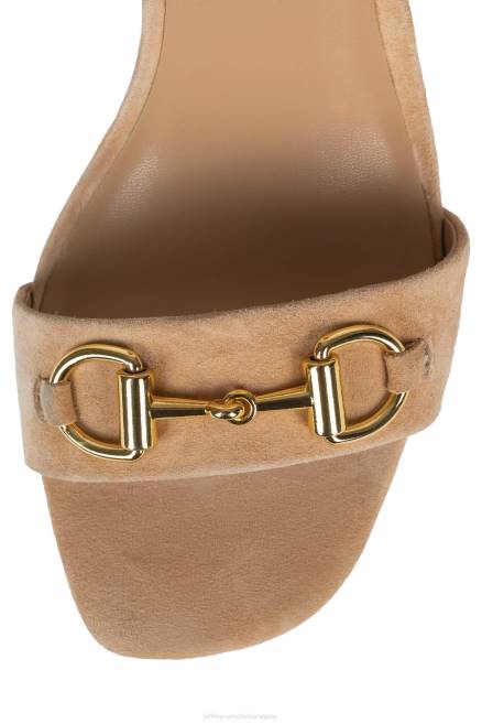 mujer pop-star-b Jeffrey Campbell F6JX1481 sandalia de tacón ante natural dorado